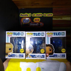 TLC Translucent T-Boz, Left Eye ,Chilli Set 194 195 196 Chase Funko Pops NIB